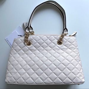 Calvin Klein Geneva Quilted Leather Satchel